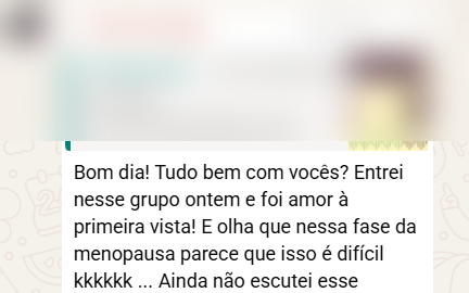 Depoimento da comunidade (identidade preservada)