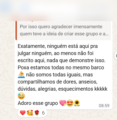 Depoimento da comunidade (identidade preservada)